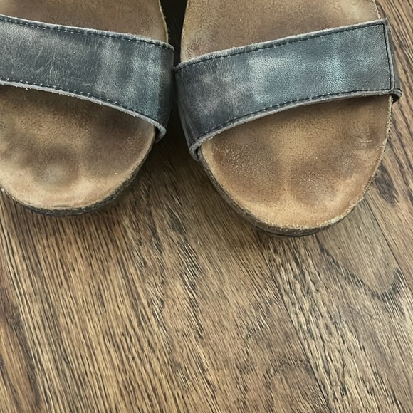 NAOT Size 10 US RISE Taupe Double Strap Slide Wedge Shoes 41 Eur - Picture 3 of 6